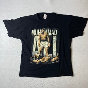 Ideal Muhammad Ali Graphic T-Shirt Mens XL Black Short Sleeve Boxing Sports Tee